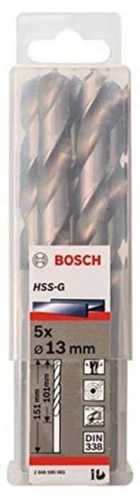 BOSCH HSS DRILL BIT 13MM (5PCS/PKT) 2608595083