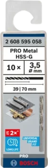 BOSCH HSS DRILL BIT 3.5MM (10PCS/PKT) 2608595058