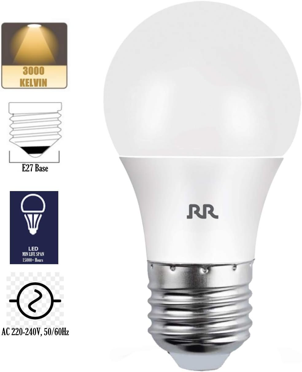 51K5cnIN4kL._AC_SL1500_.jpg 12W Warm White LED Bulbs - RR Kabel RRL12BE27WW | UAE Electrical Supply - Image 1
