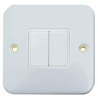 2-Gang 2-Way Metal Clad Switch by RR Kabel RR W1005-MC UAE