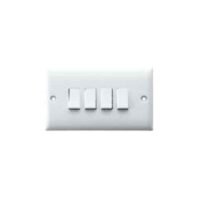 4-Gang 2-Way Electrical Switch by RR Kabel RR W1021-4G UAE